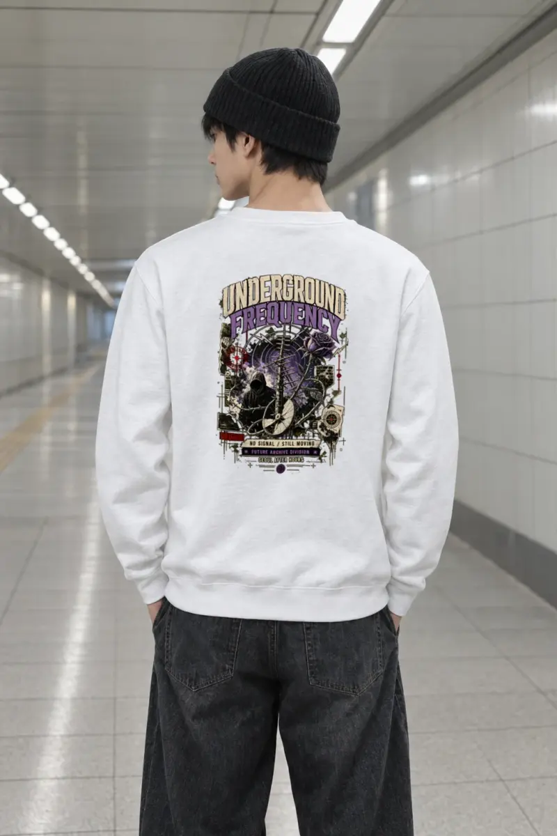 "Underground Frequency" Heavy Blend Unisex Crewneck Sweatshirt