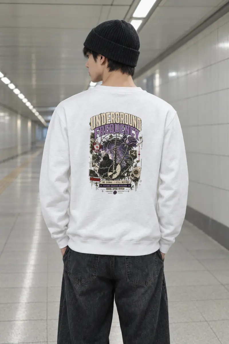 "Underground Frequency" Heavy Blend Unisex Crewneck Sweatshirt