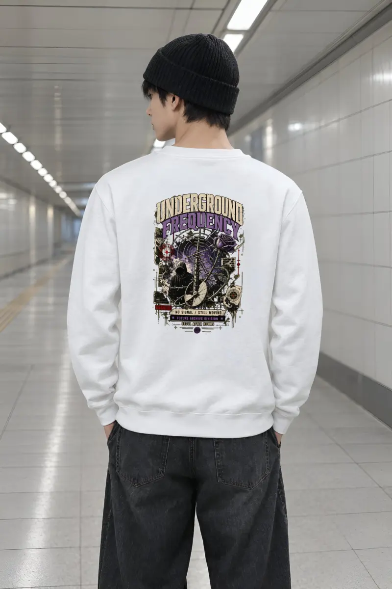 "Underground Frequency" Heavy Blend Unisex Crewneck Sweatshirt