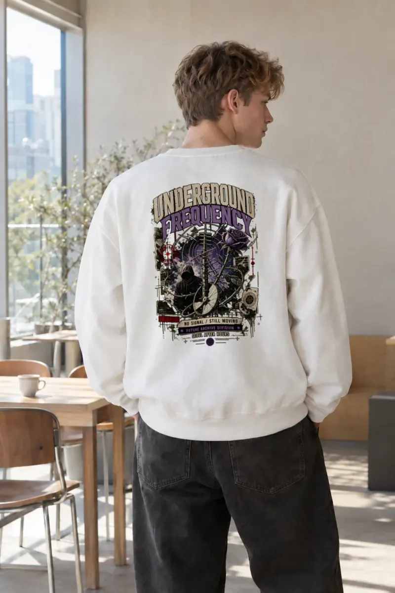 "Underground Frequency" Heavy Blend Unisex Crewneck Sweatshirt | Gildan 18000