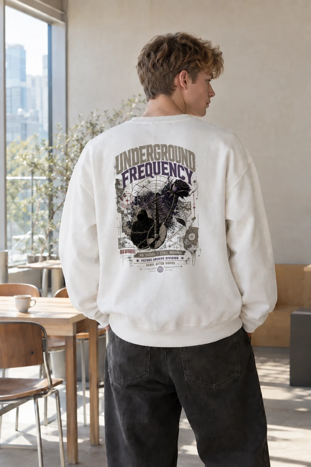 "Underground Frequency" Heavy Blend Unisex Crewneck Sweatshirt | Gildan 18000