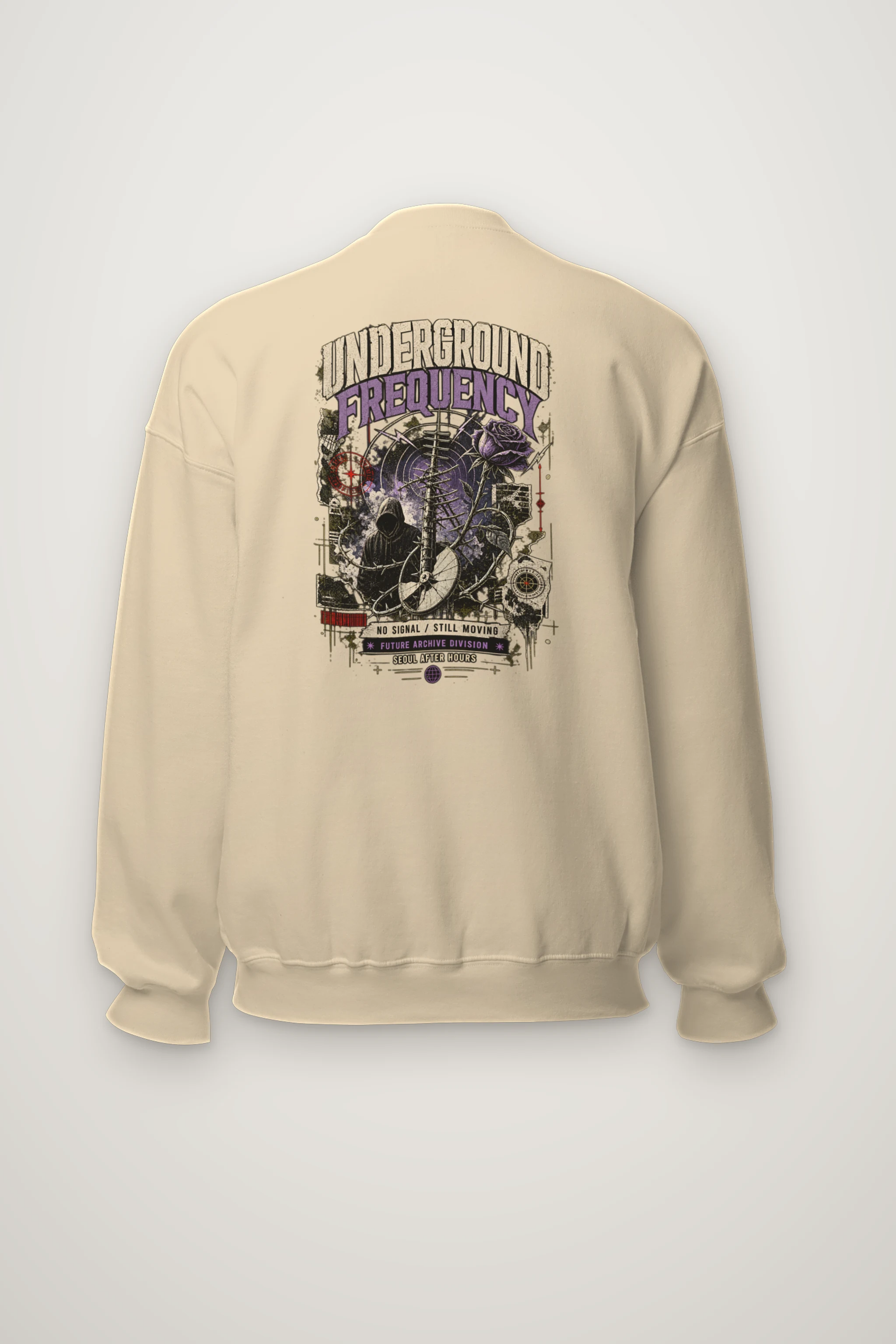 "Underground Frequency" Heavy Blend Unisex Crewneck Sweatshirt