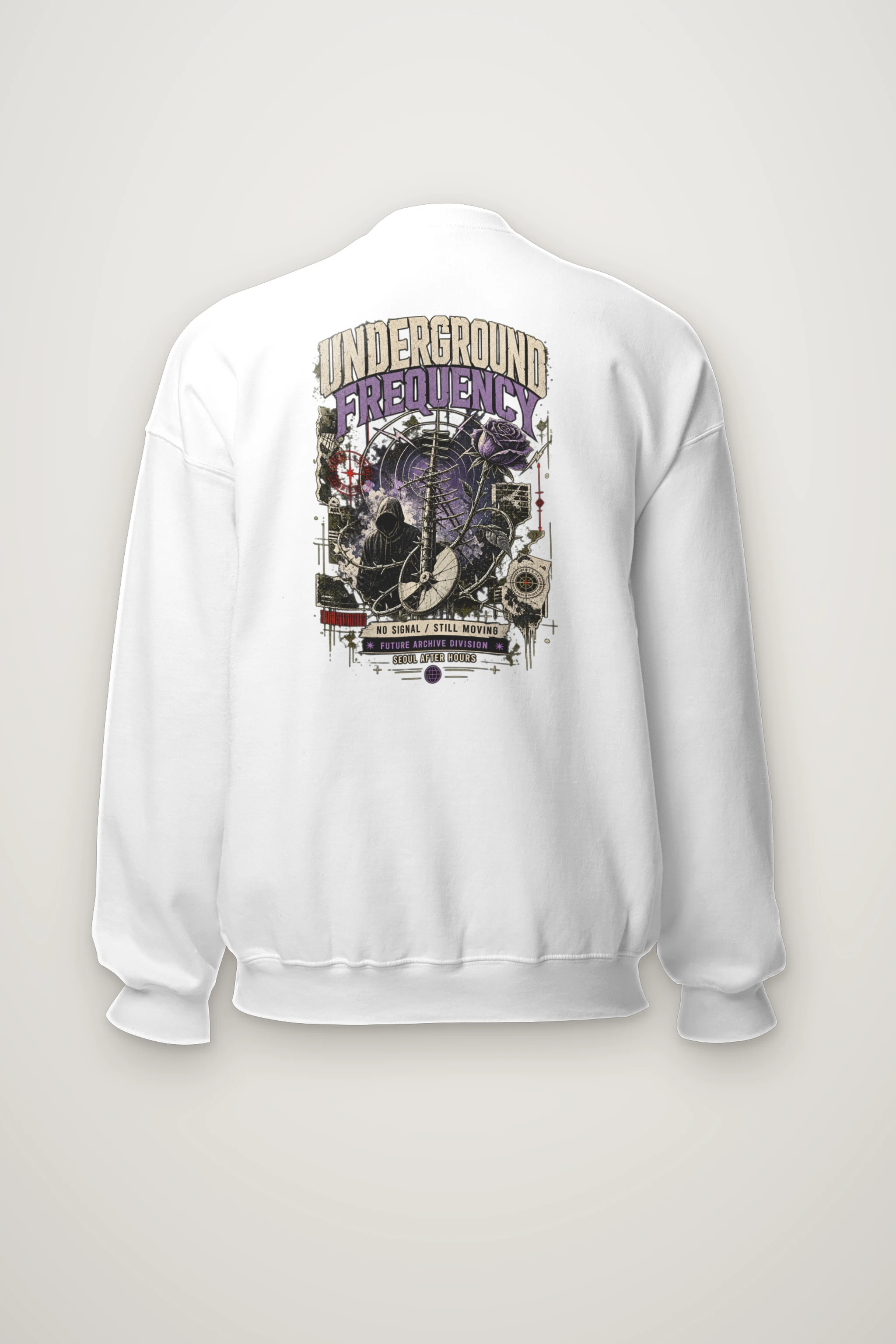 "Underground Frequency" Heavy Blend Unisex Crewneck Sweatshirt