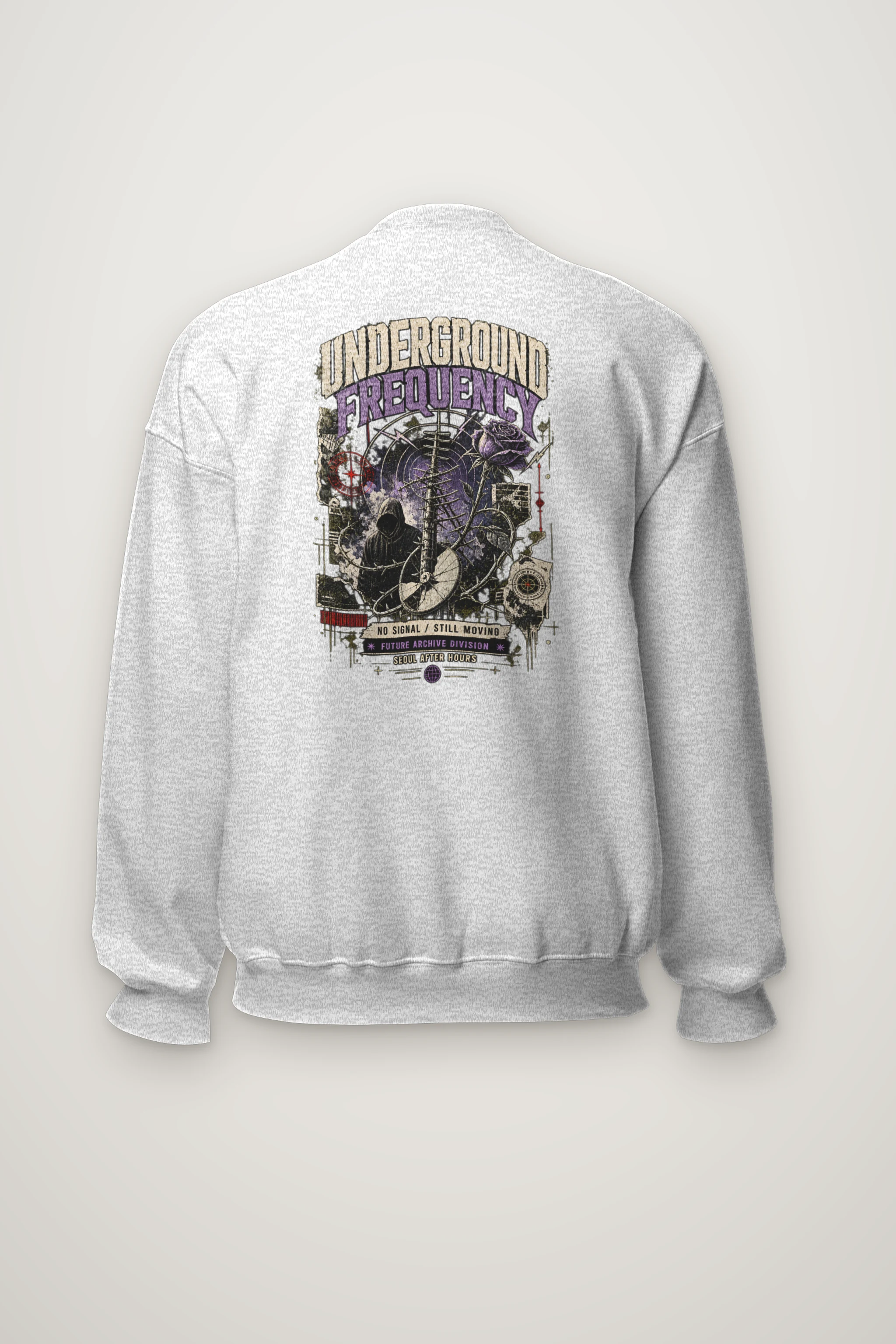 "Underground Frequency" Heavy Blend Unisex Crewneck Sweatshirt