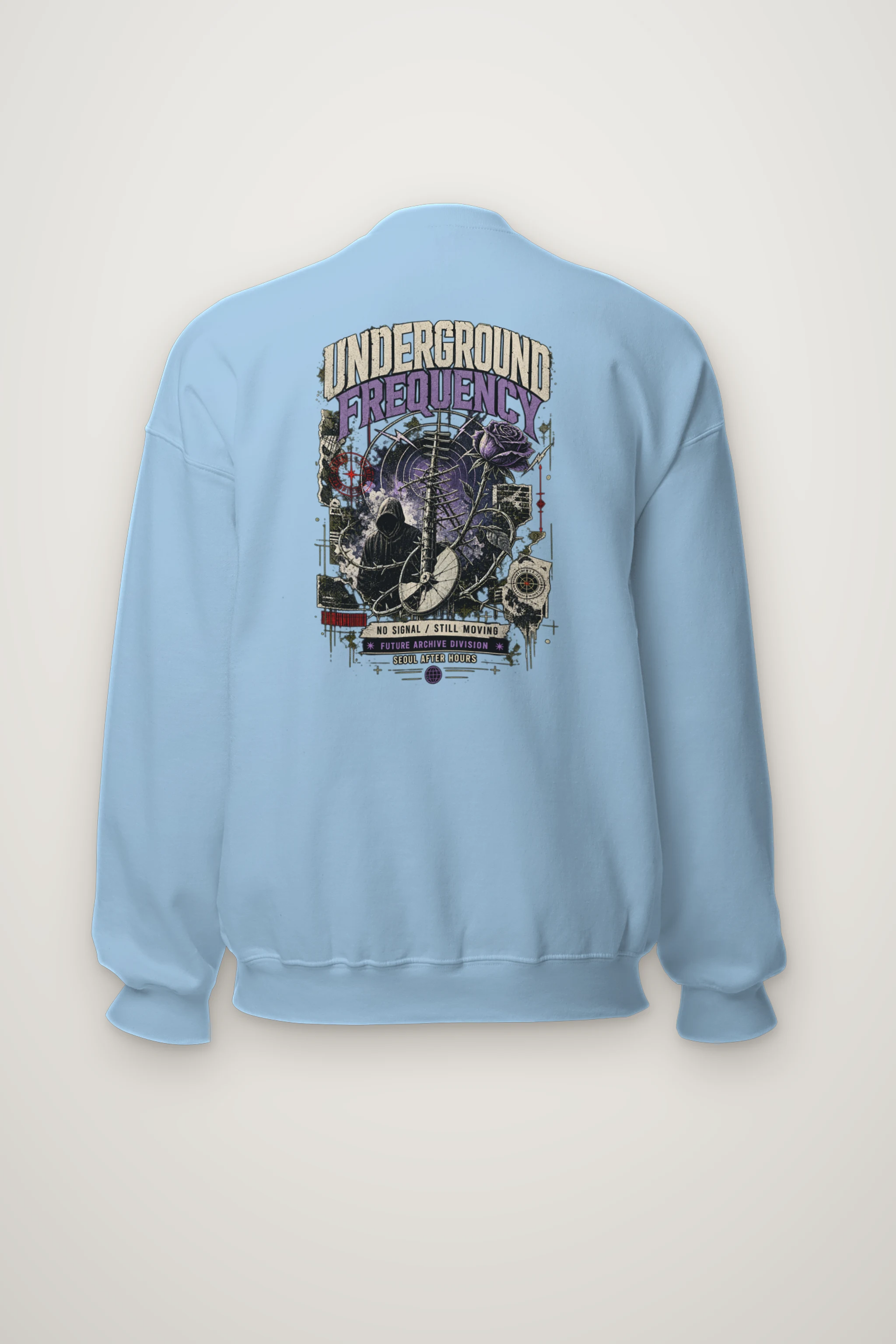 "Underground Frequency" Heavy Blend Unisex Crewneck Sweatshirt