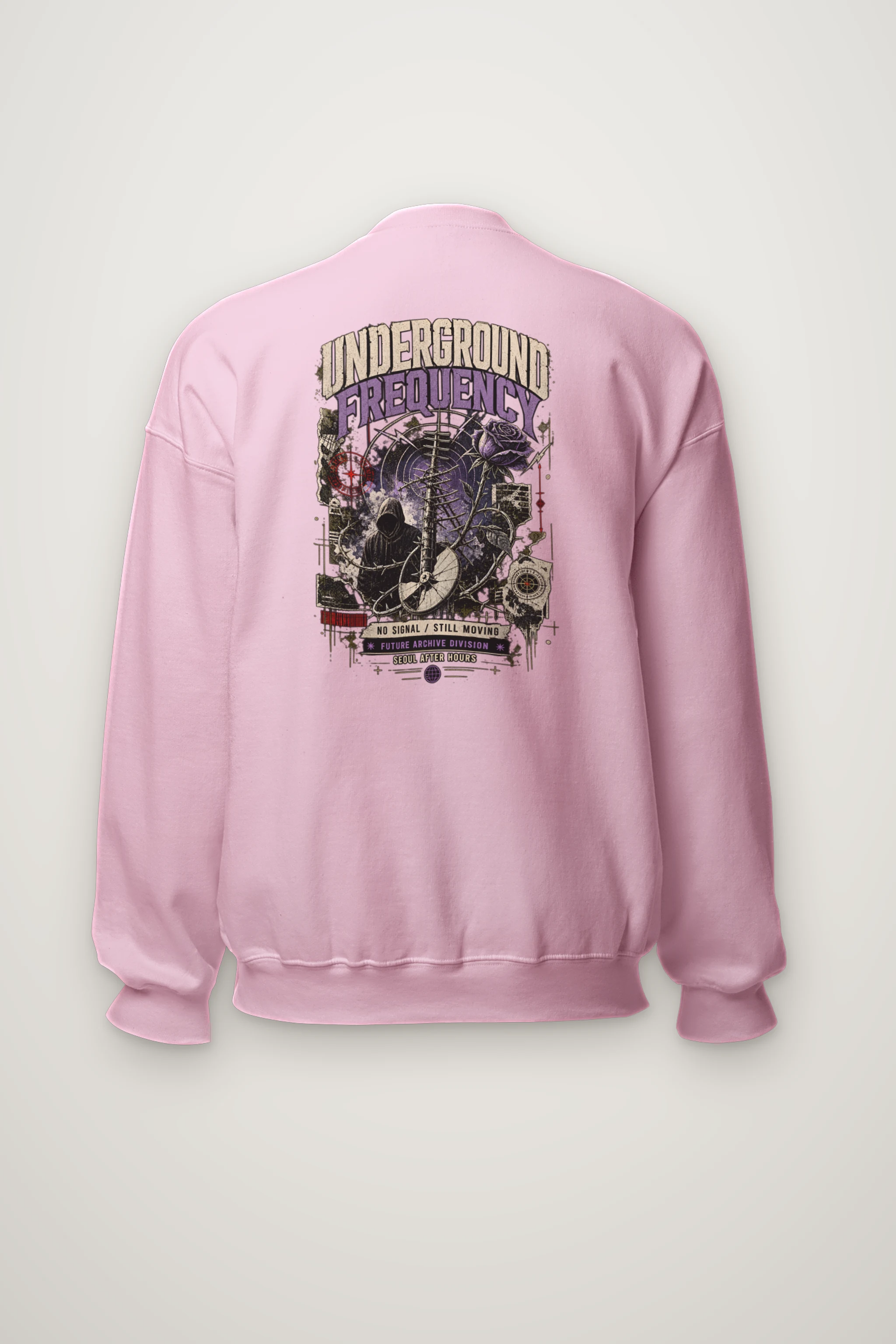 "Underground Frequency" Heavy Blend Unisex Crewneck Sweatshirt