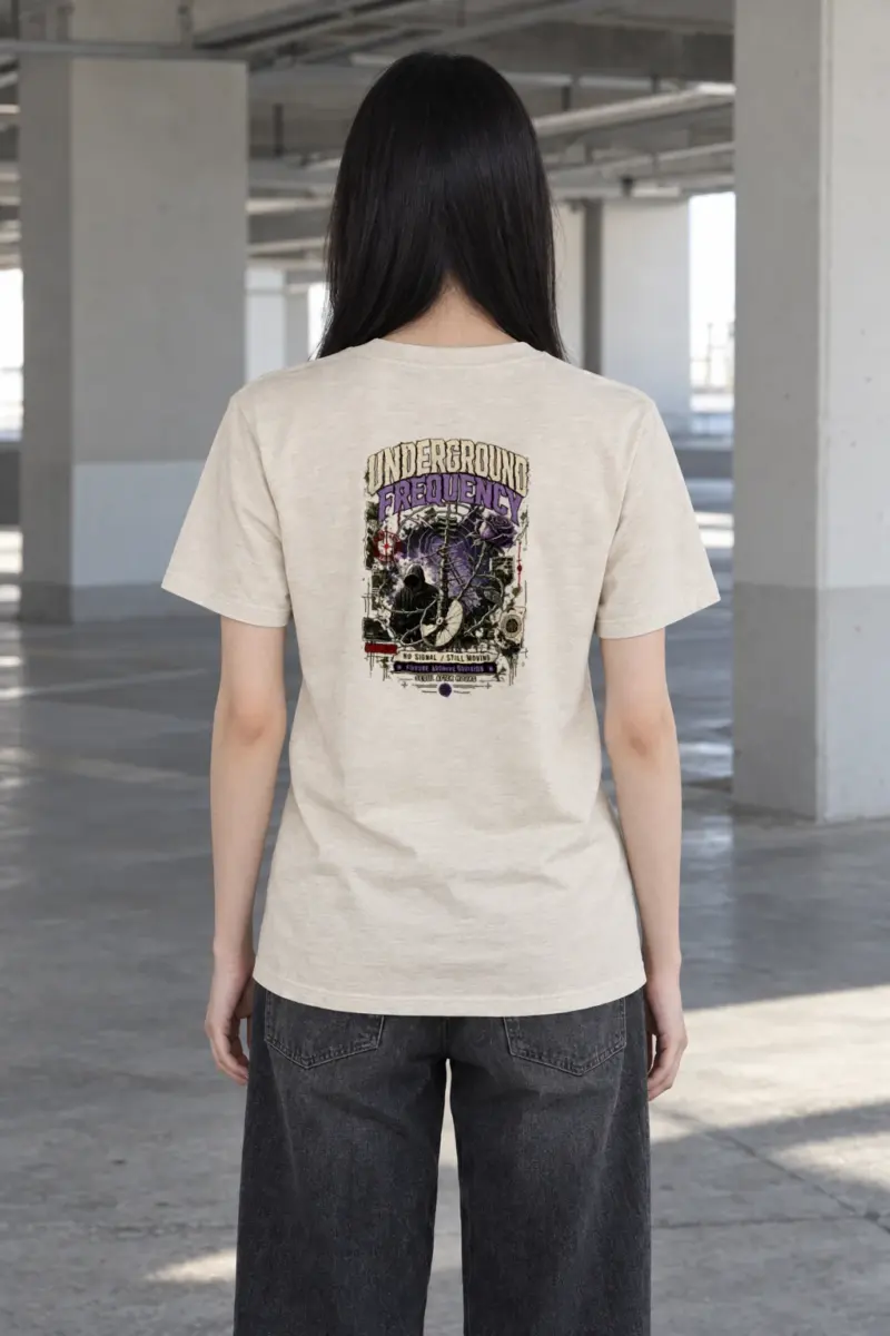 "Underground Frequency" Heavyweight Unisex Crewneck T-shirt