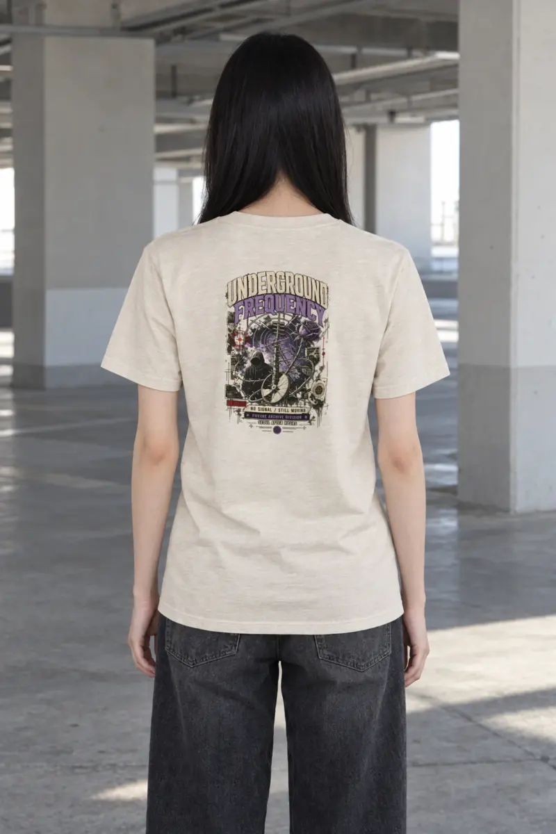 "Underground Frequency" Heavyweight Unisex Crewneck T-shirt
