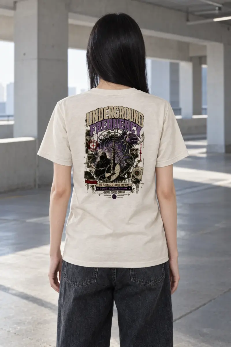 "Underground Frequency" Heavyweight Unisex Crewneck T-shirt