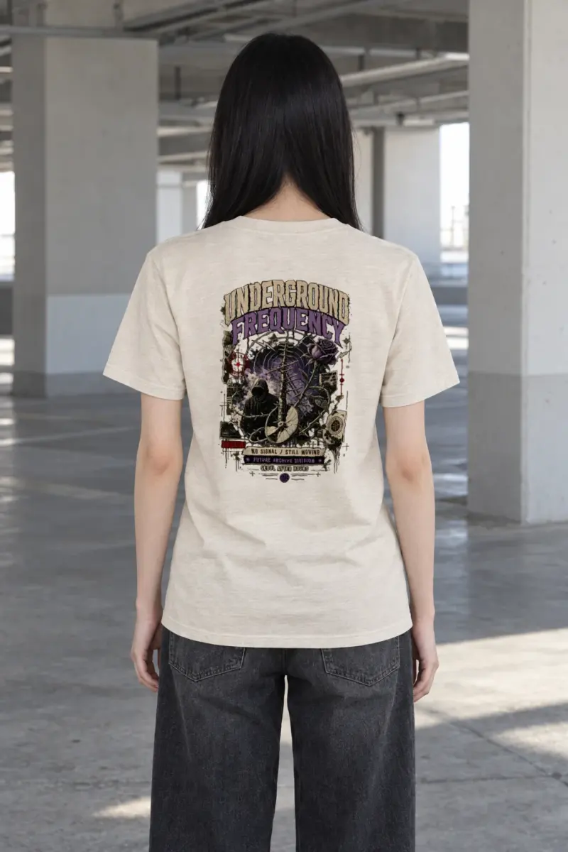 "Underground Frequency" Heavyweight Unisex Crewneck T-shirt