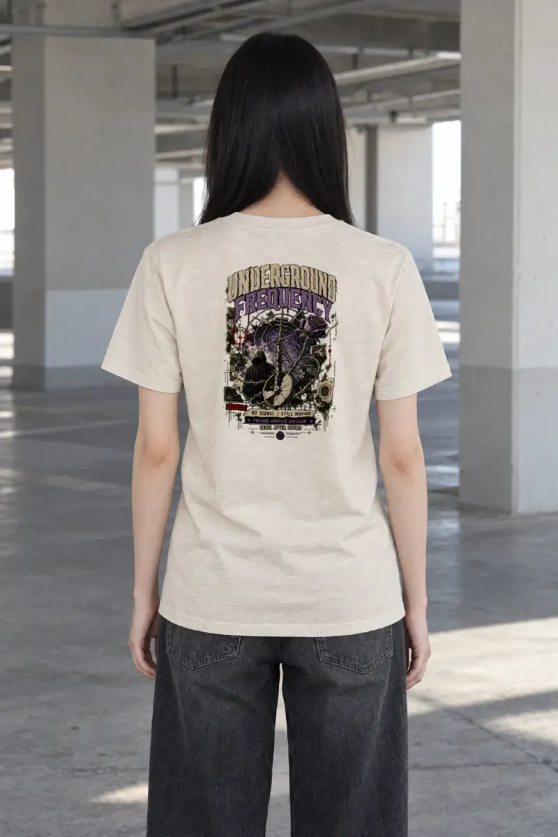 "Underground Frequency" Heavyweight Unisex Crewneck T-shirt