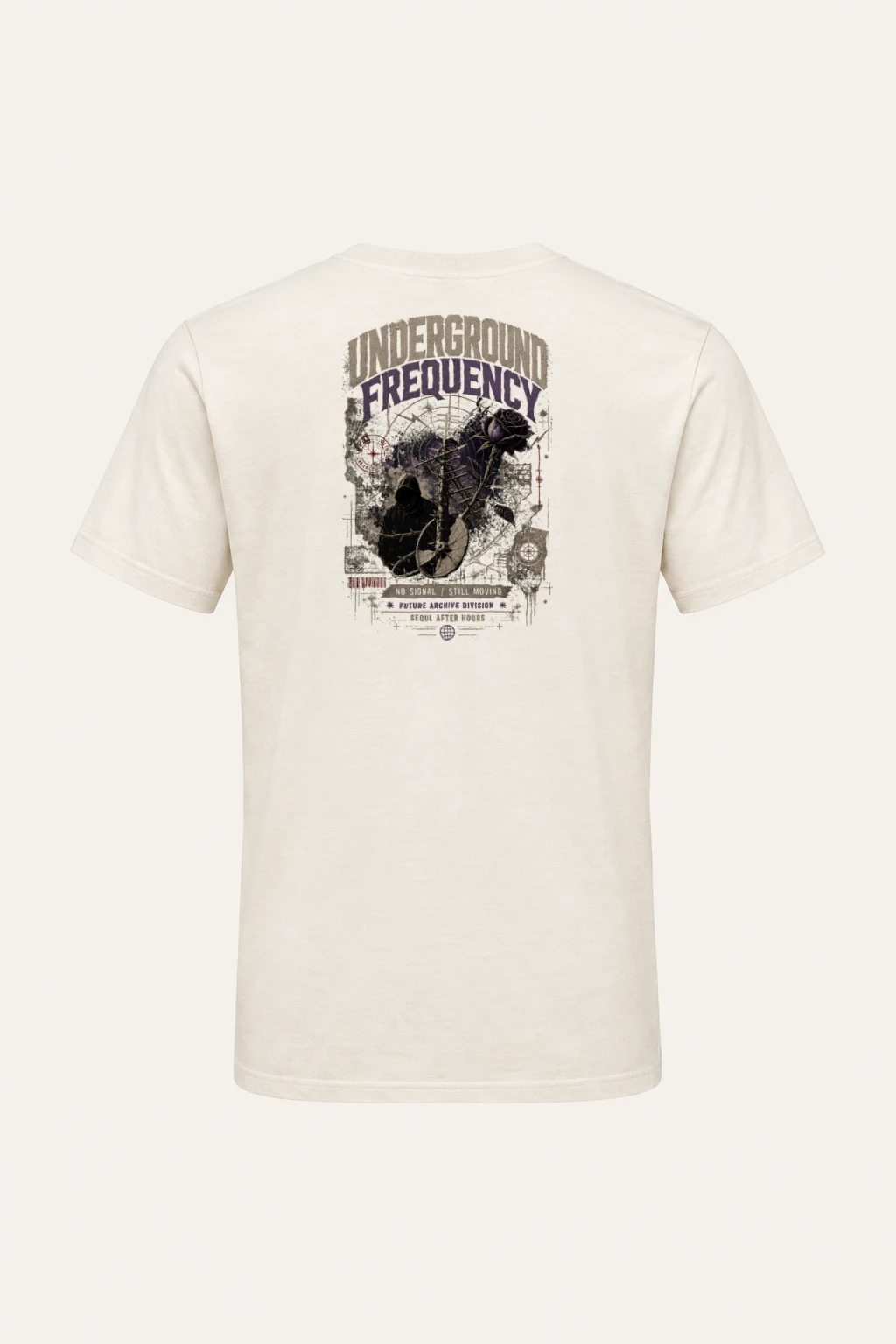 "Underground Frequency" Heavyweight Unisex Crewneck T-shirt | Gildan 5000