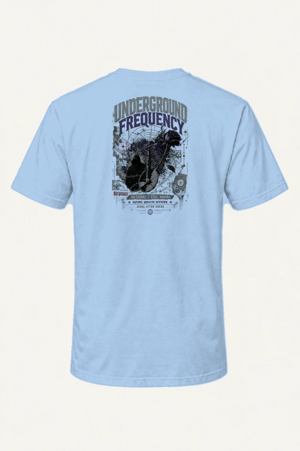 "Underground Frequency" Heavyweight Unisex Crewneck T-shirt | Gildan 5000