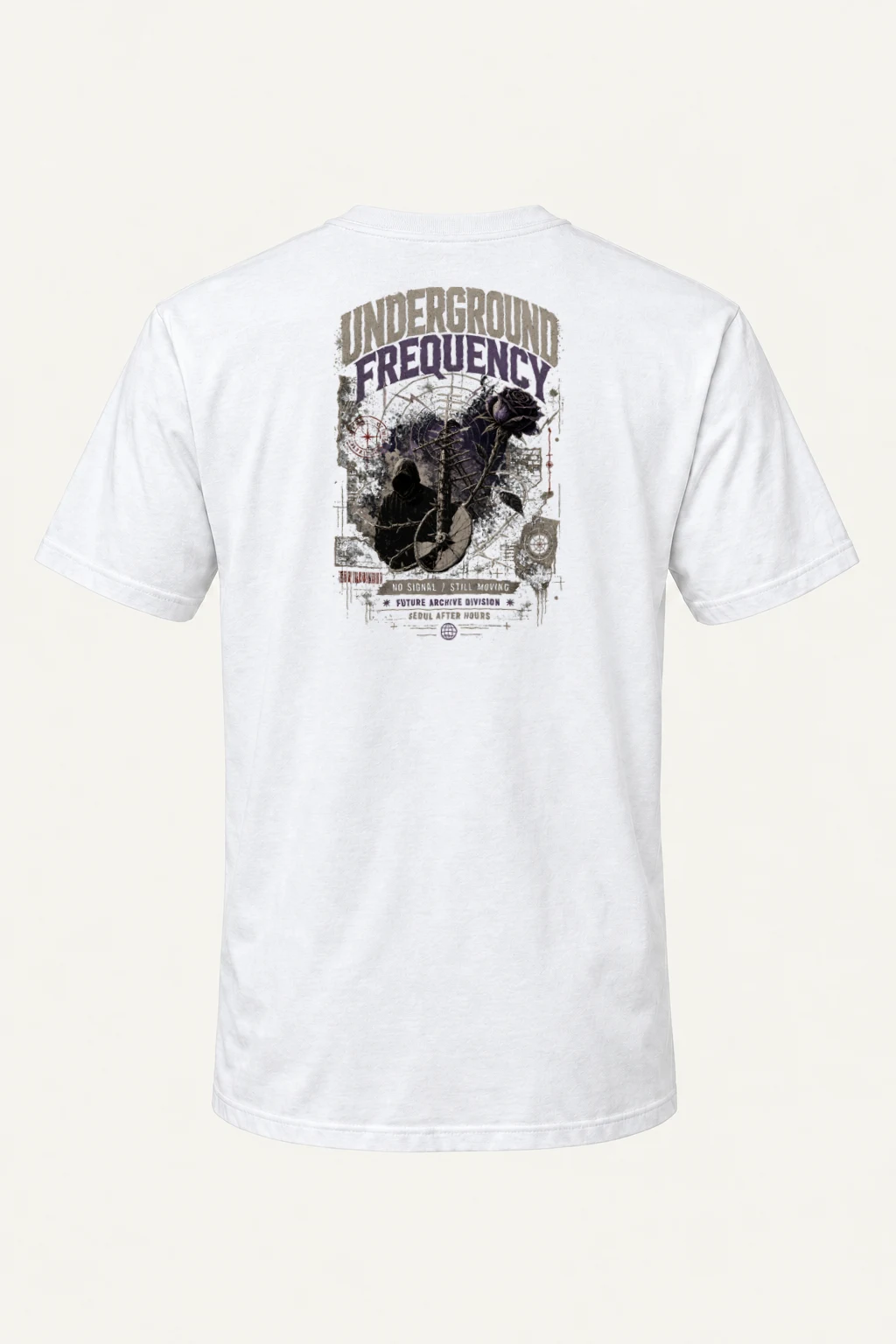 "Underground Frequency" Heavyweight Unisex Crewneck T-shirt | Gildan 5000