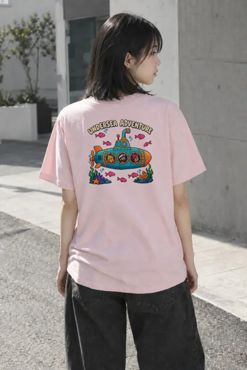 "Undersea Adventure" Heavyweight Unisex Crewneck T-shirt | Gildan 5000