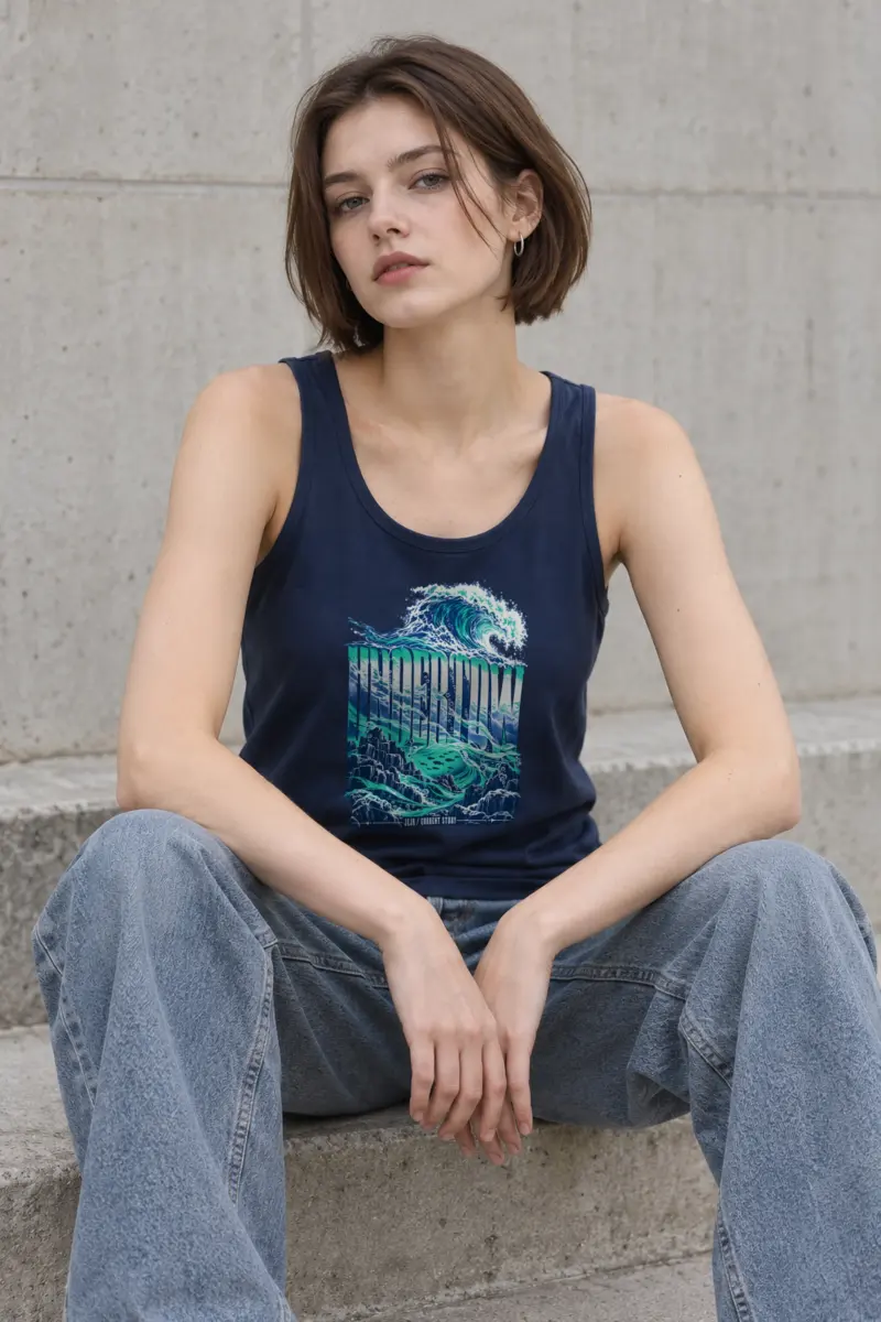 "Undertow Jeju Current Study" Unisex Jersey Tank