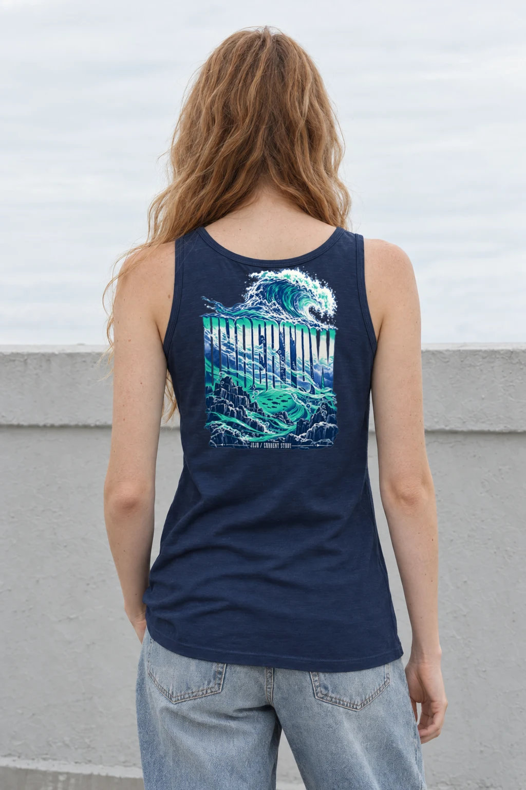 "Undertow Jeju Current Study" Unisex Jersey Tank