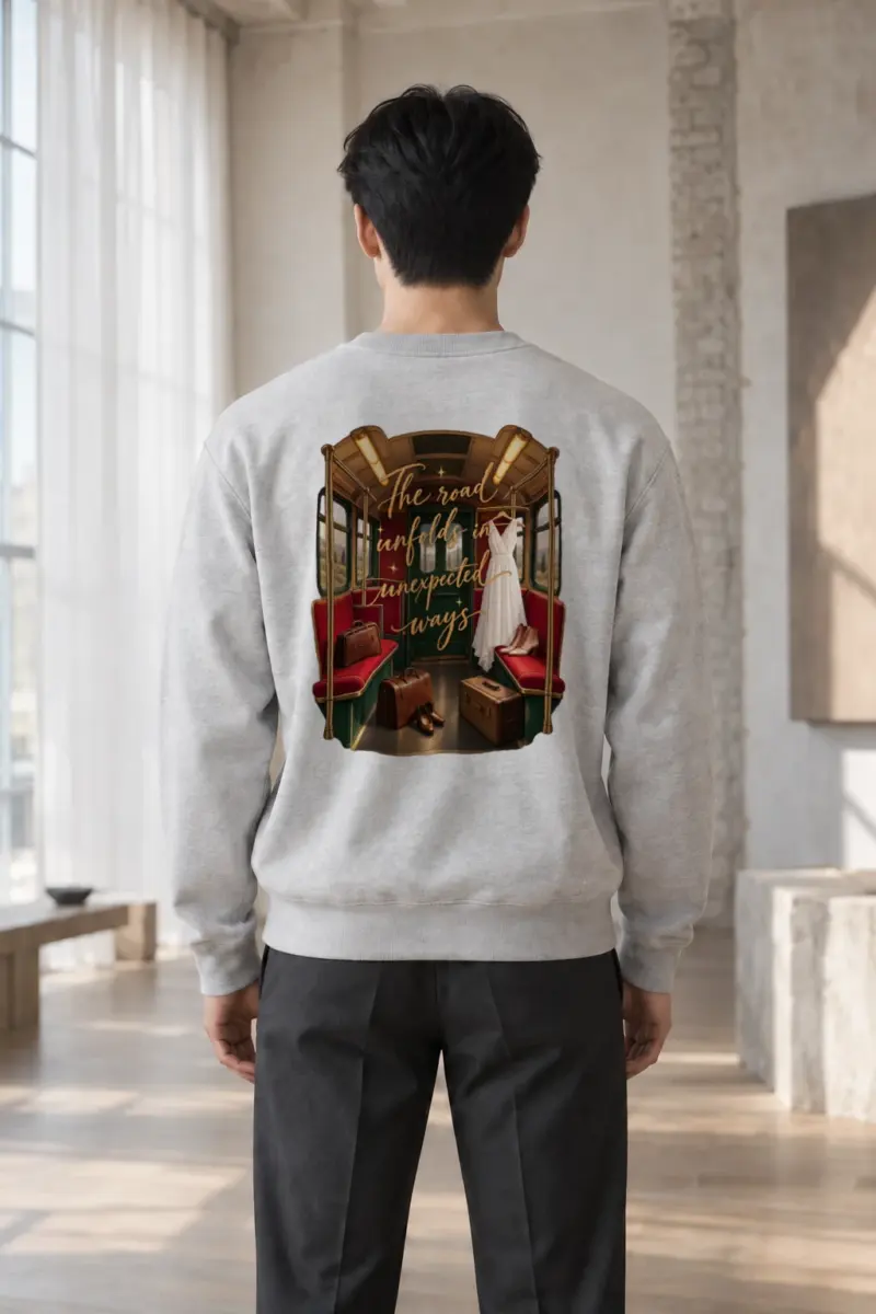 "Unexpected Roads" Heavy Blend Unisex Crewneck Sweatshirt | Gildan 18000