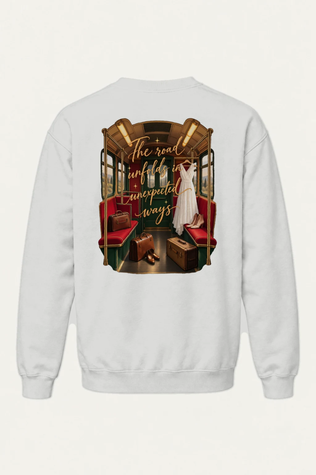 "Unexpected Roads" Heavy Blend Unisex Crewneck Sweatshirt | Gildan 18000
