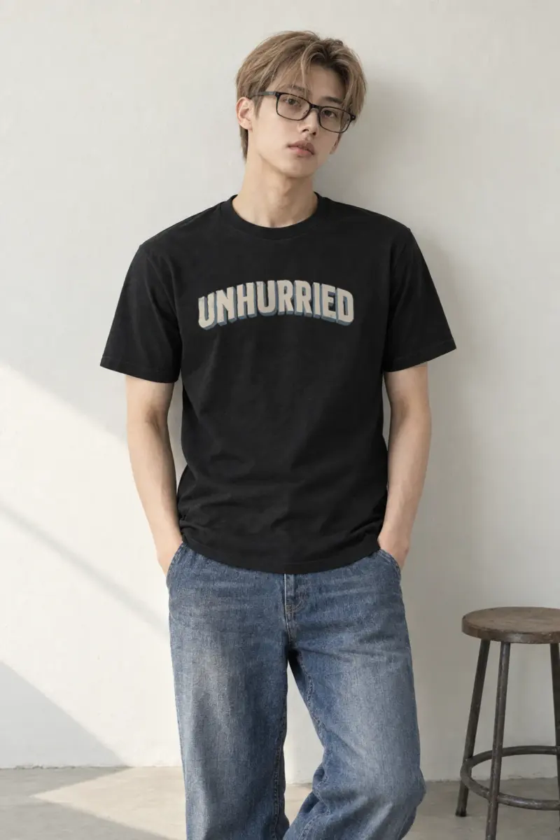 "Unhurried Volume" Heavyweight Unisex Crewneck T-shirt