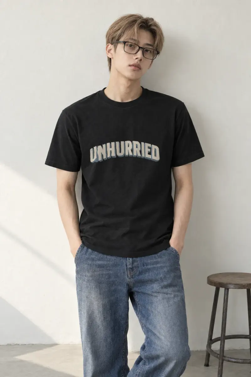"Unhurried Volume" Heavyweight Unisex Crewneck T-shirt