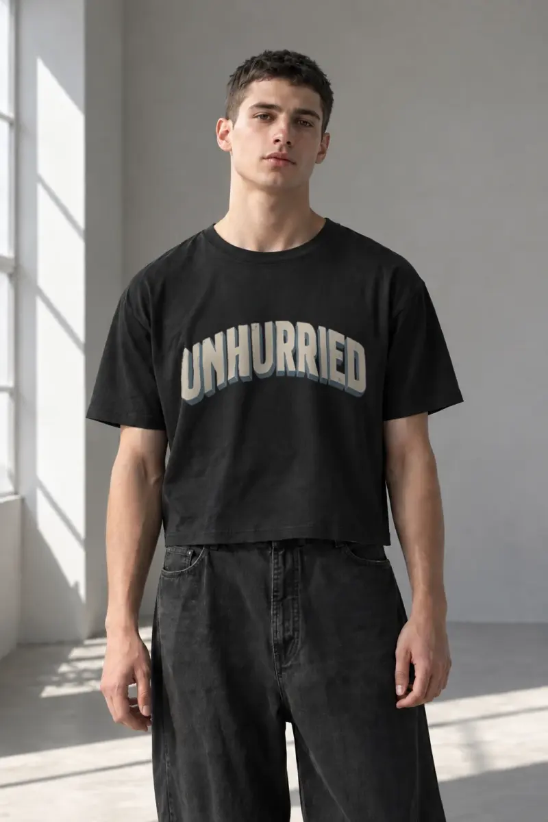 "Unhurried Volume" Women's Crop Tee | Bella + Canvas 8882