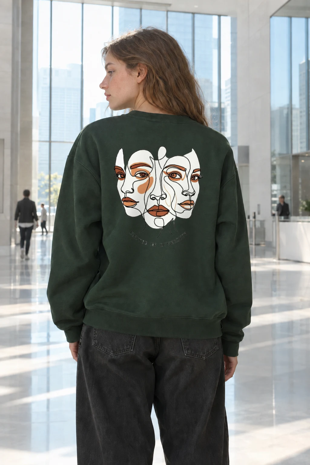 "United In Diversity" Heavy Blend Unisex Crewneck Sweatshirt | Gildan 18000