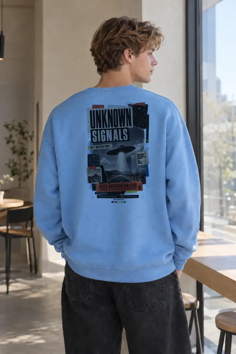 "Unknown Signals" Heavy Blend Unisex Crewneck Sweatshirt | Gildan 18000