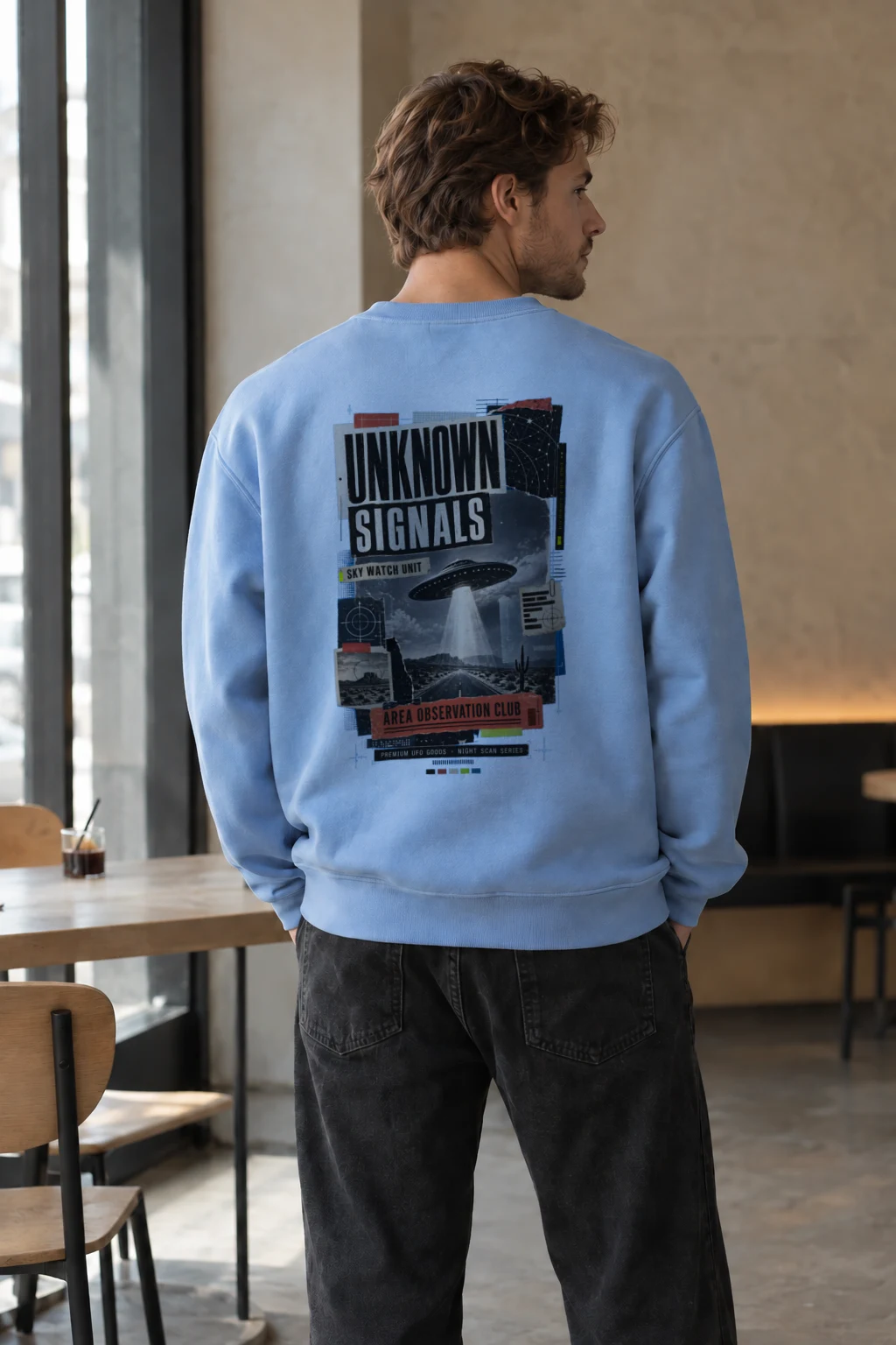 "Unknown Signals" Heavy Blend Unisex Crewneck Sweatshirt | Gildan 18000
