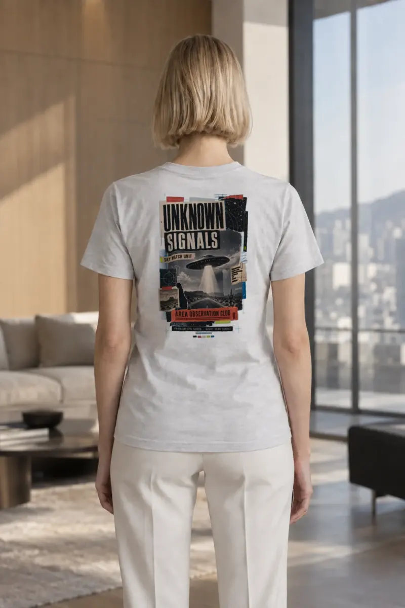 "Unknown Signals" Heavyweight Unisex Crewneck T-shirt | Gildan 5000