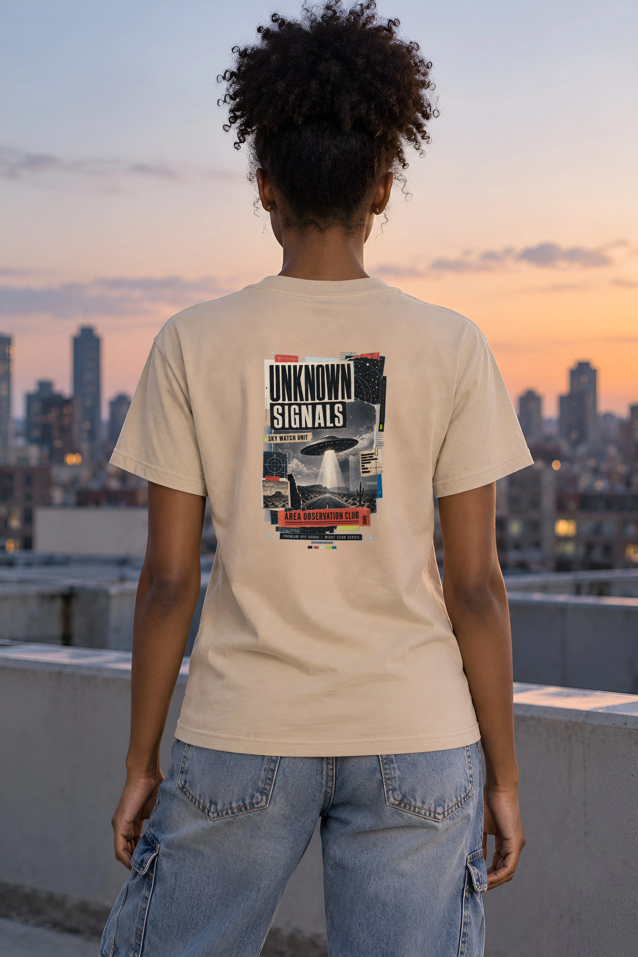 "Unknown Signals" Heavyweight Unisex Crewneck T-shirt