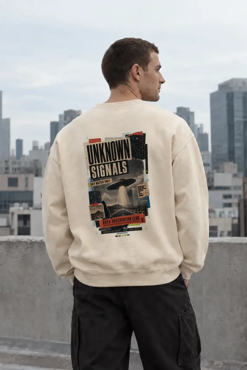 "Unknown Signals" Unisex Sponge Fleece Crewneck Sweatshirt | Bella + Canvas 3901