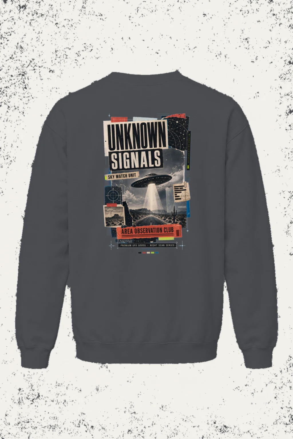 "Unknown Signals" Unisex Sponge Fleece Crewneck Sweatshirt | Bella + Canvas 3901