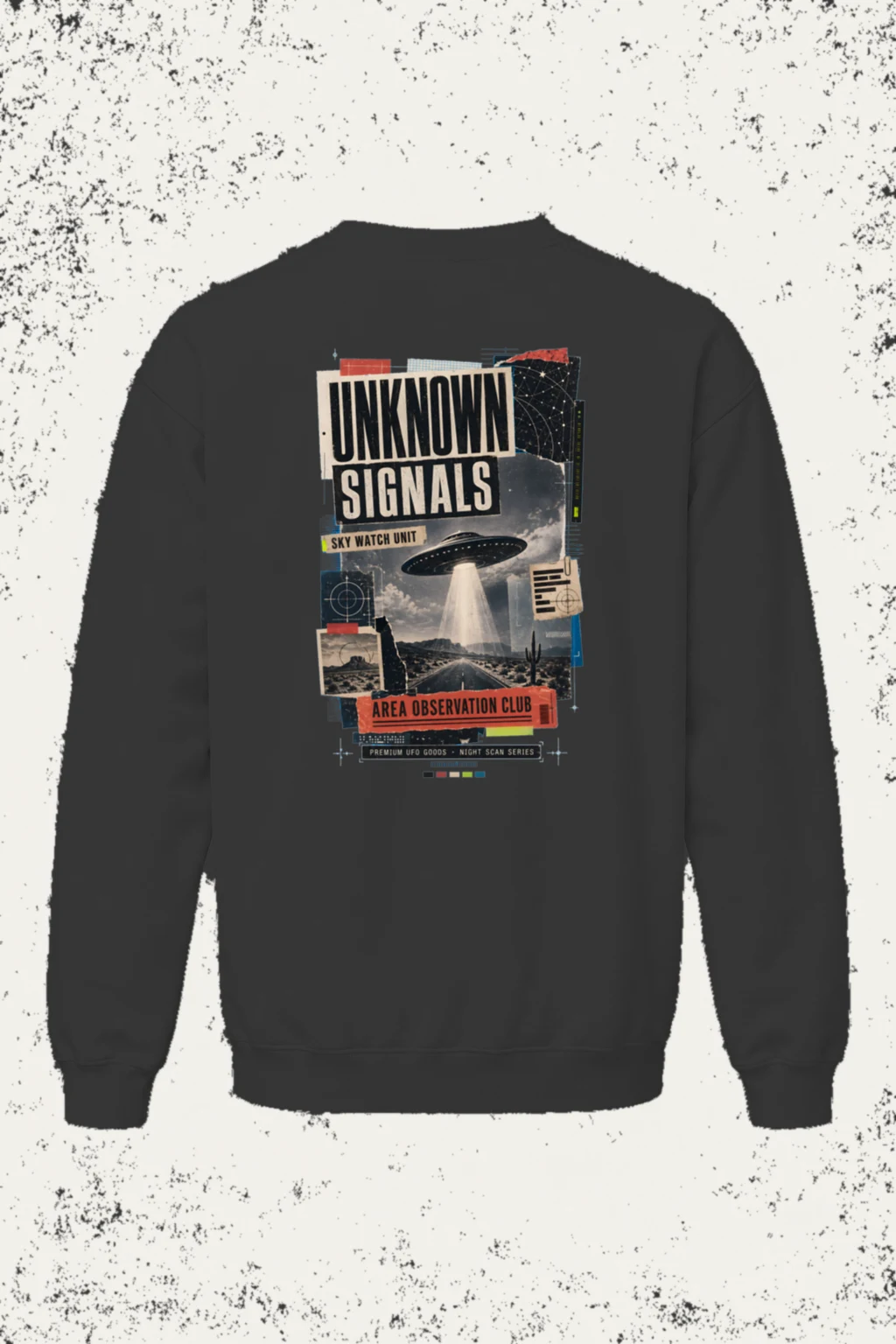 "Unknown Signals" Unisex Sponge Fleece Crewneck Sweatshirt | Bella + Canvas 3901