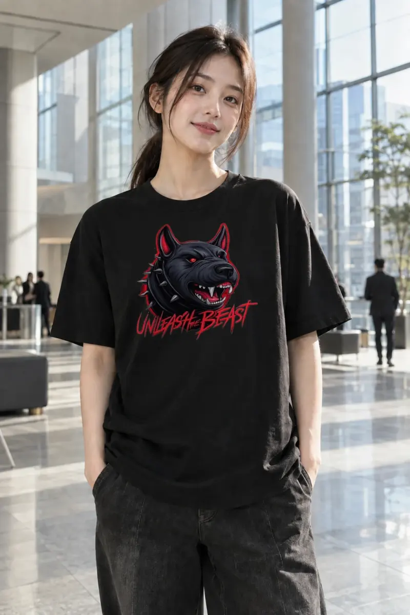 "Unleash The Beast" Heavyweight Unisex Crewneck T-shirt | Gildan 5000