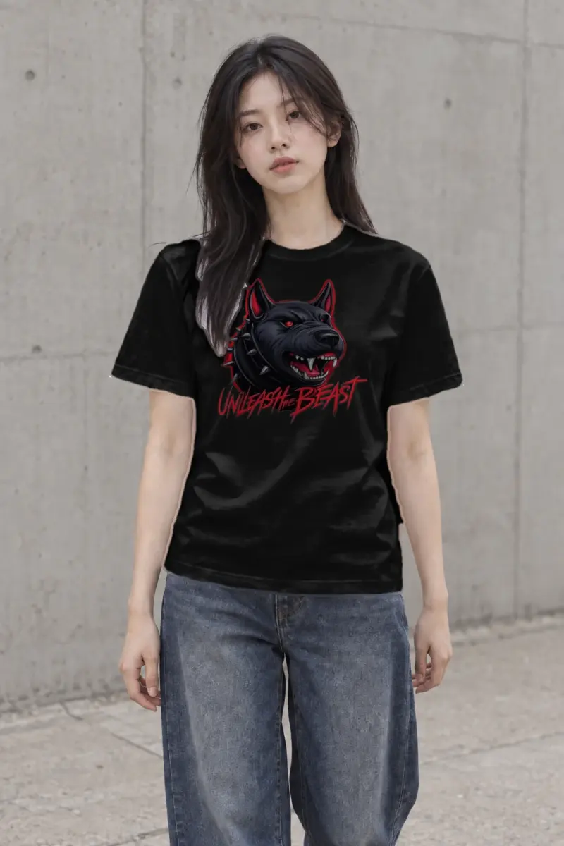 "Unleash The Beast" Heavyweight Unisex Crewneck T-shirt | Gildan 5000