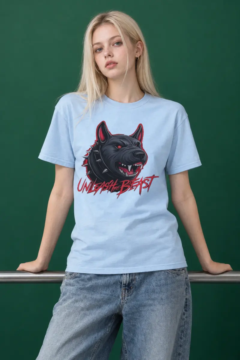 "Unleash The Beast" Heavyweight Unisex Crewneck T-shirt