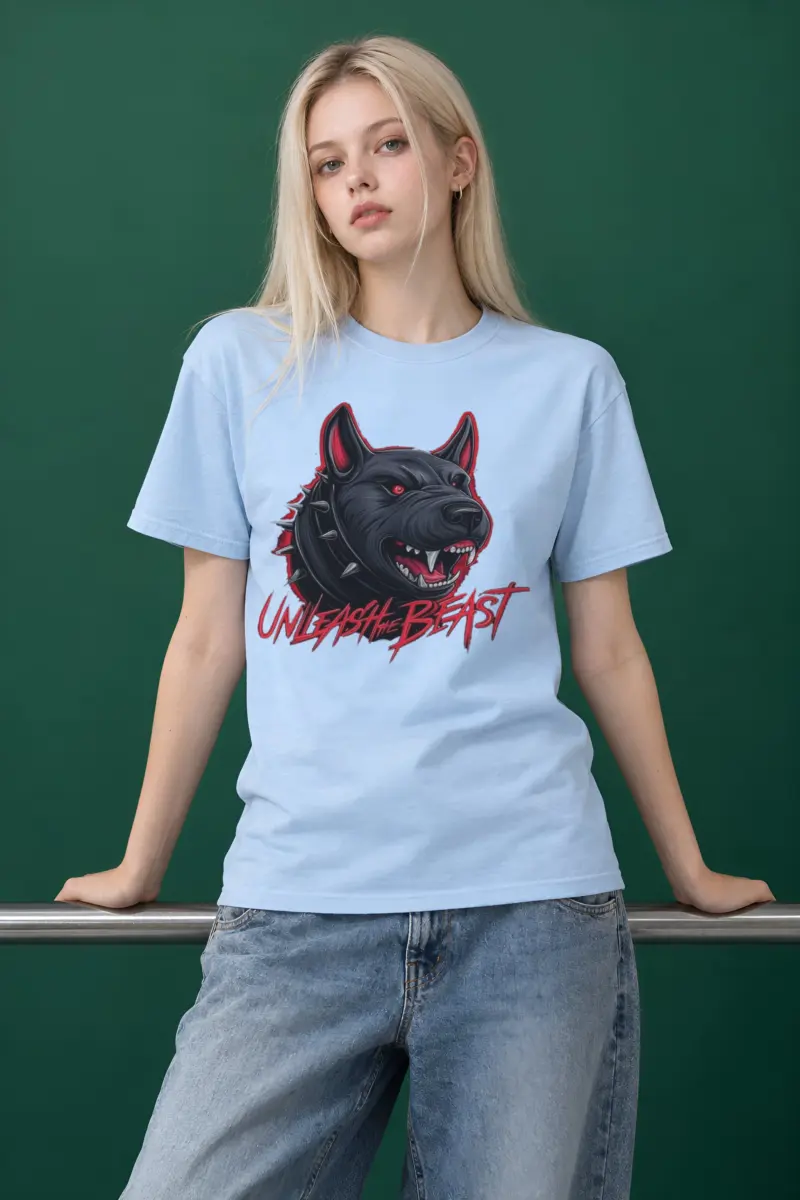 "Unleash The Beast" Heavyweight Unisex Crewneck T-shirt