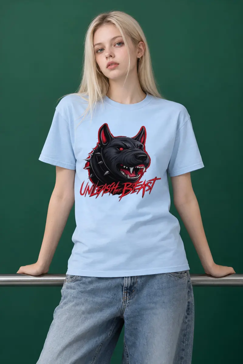 "Unleash The Beast" Heavyweight Unisex Crewneck T-shirt