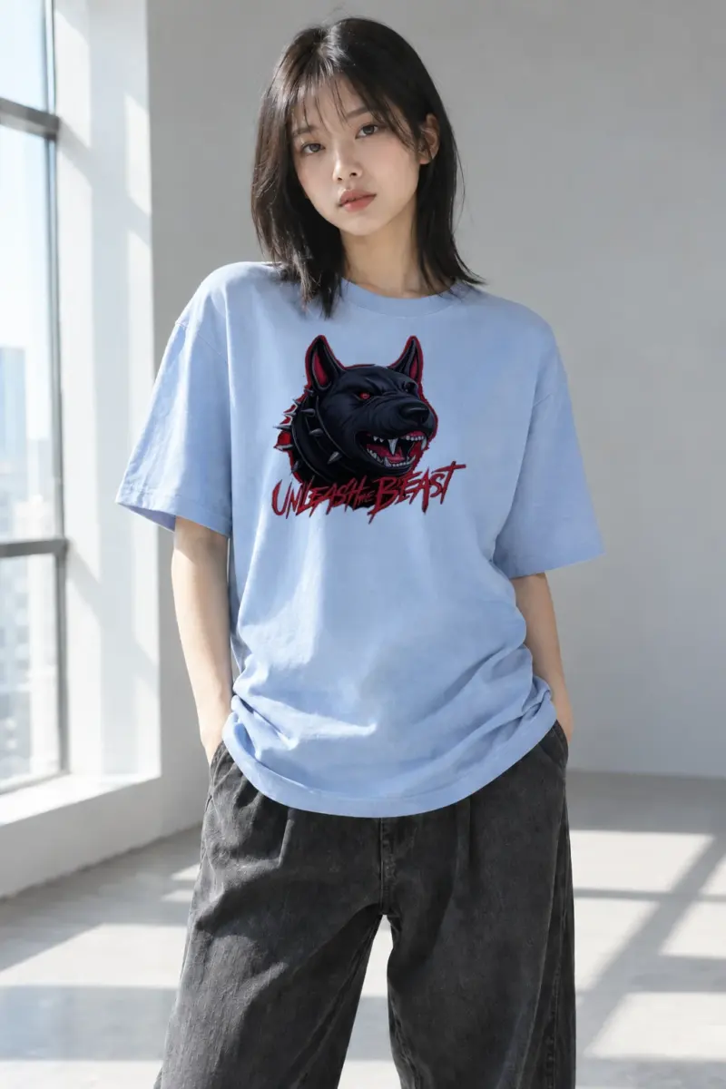 "Unleash The Beast" Heavyweight Unisex Crewneck T-shirt | Gildan 5000