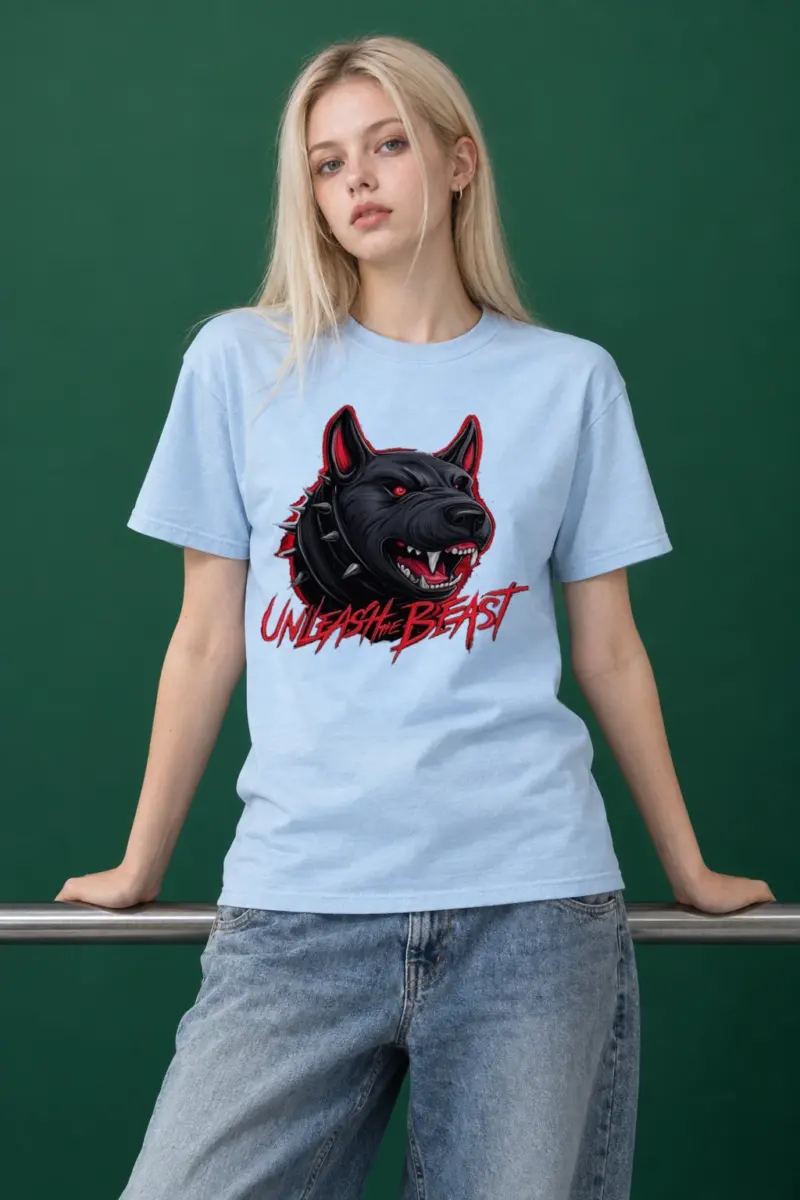 "Unleash The Beast" Heavyweight Unisex Crewneck T-shirt