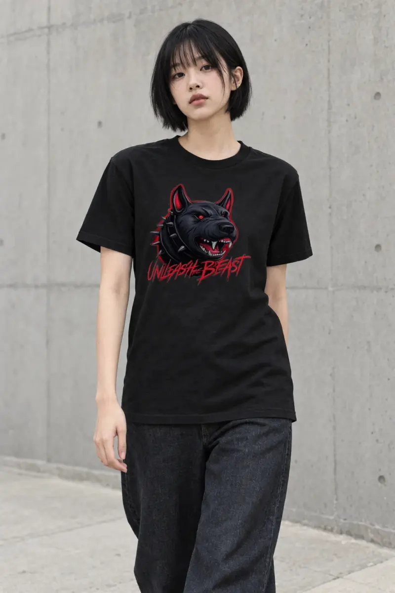 "Unleash The Beast" Heavyweight Unisex Crewneck T-shirt | Gildan 5000
