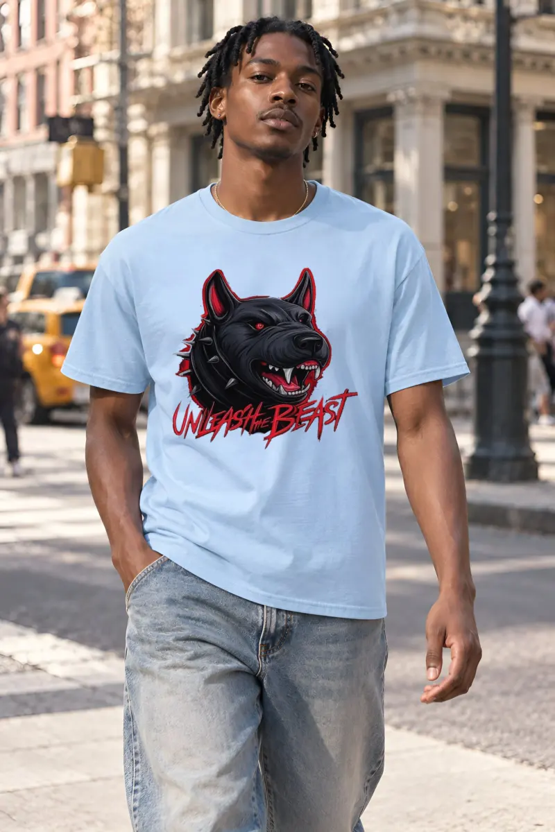 "Unleash The Beast" Heavyweight Unisex Crewneck T-shirt