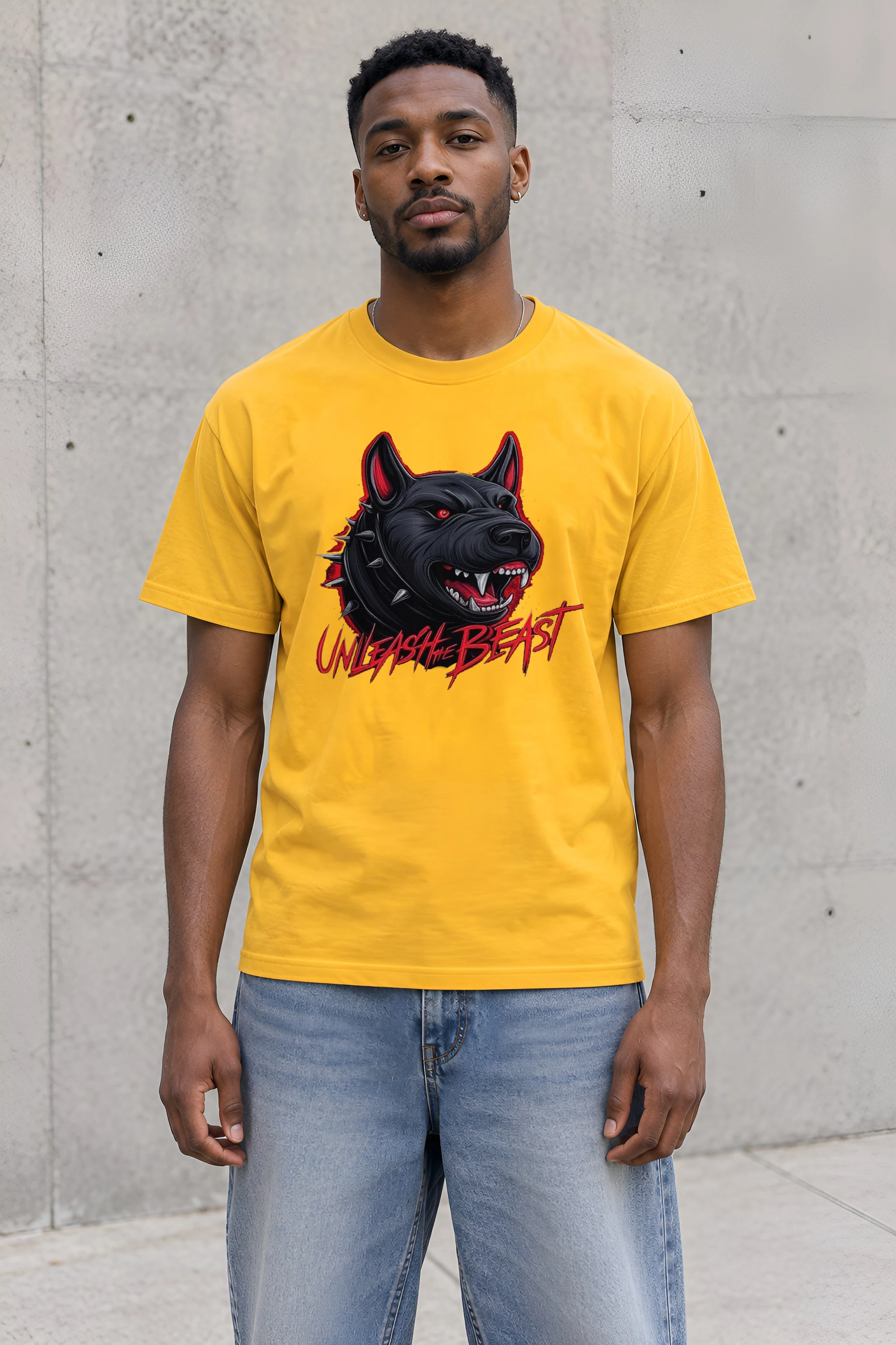 "Unleash The Beast" Heavyweight Unisex Crewneck T-shirt