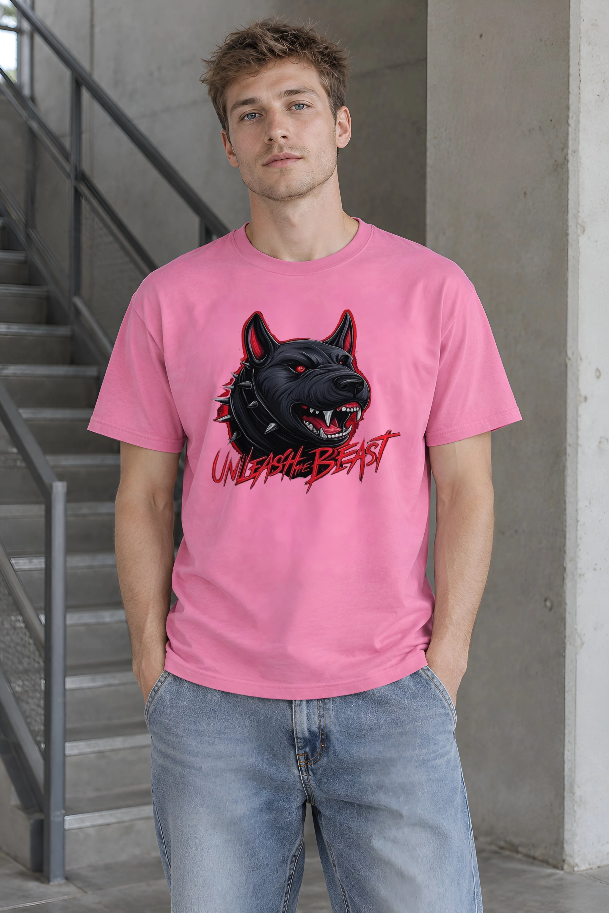 "Unleash The Beast" Heavyweight Unisex Crewneck T-shirt