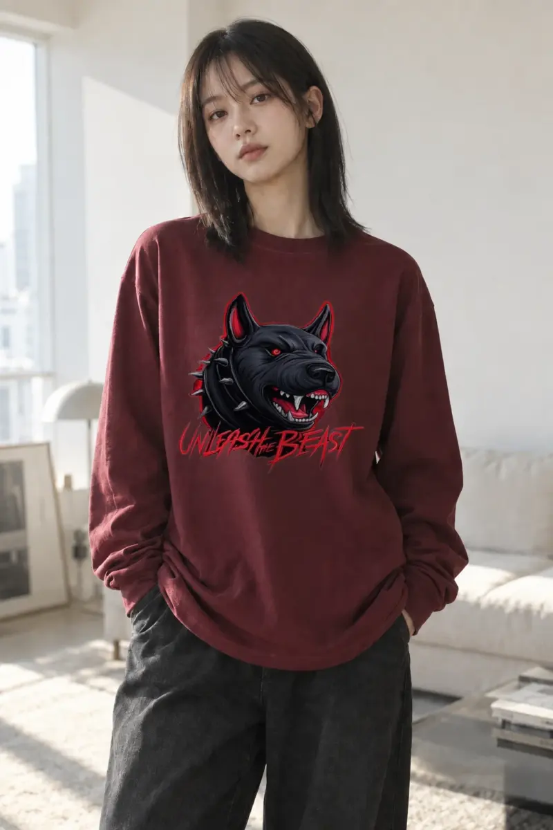 "Unleash The Beast" Unisex Longsleeve T-shirt | Gildan 2400