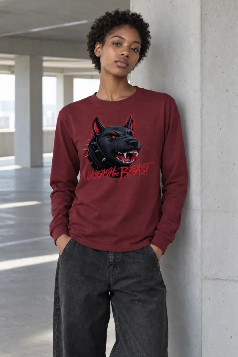 "Unleash The Beast" Unisex Longsleeve T-shirt | Gildan 2400