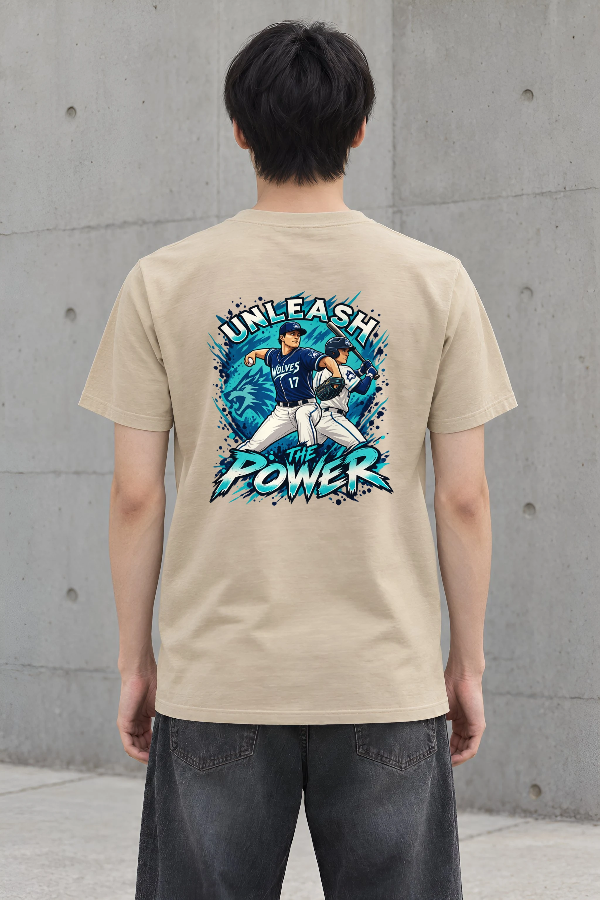 "Unleash The Power" Heavyweight Unisex Crewneck T-shirt