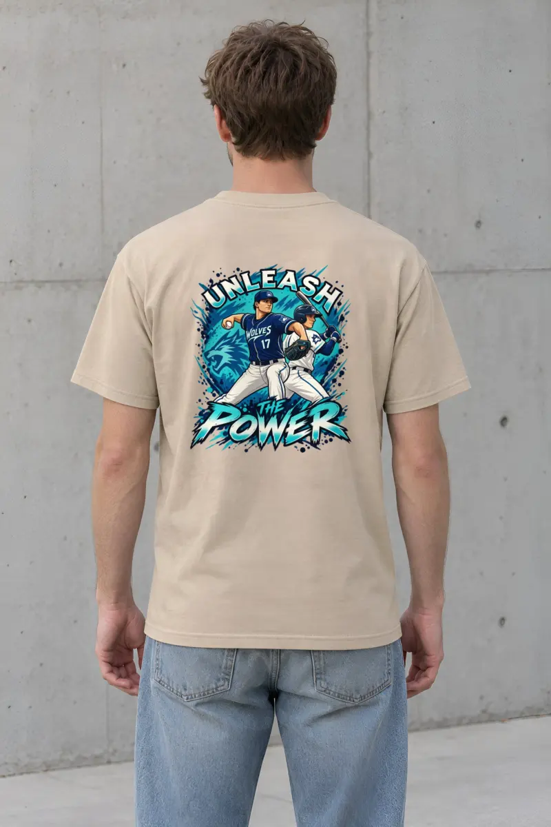 "Unleash The Power" Heavyweight Unisex Crewneck T-shirt