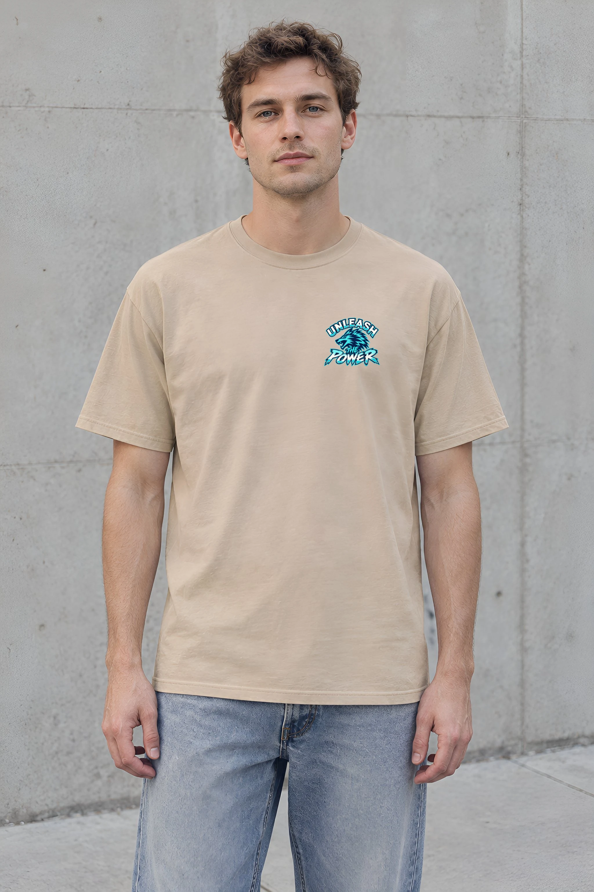 "Unleash The Power" Heavyweight Unisex Crewneck T-shirt